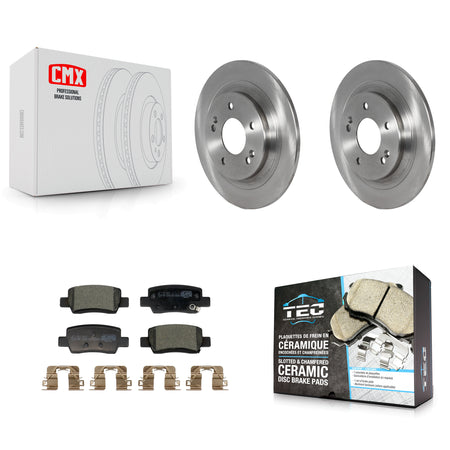Rear Disc Brake Rotors And Ceramic Pads Kit For Kia Seltos With Electric Parking K8T-104525