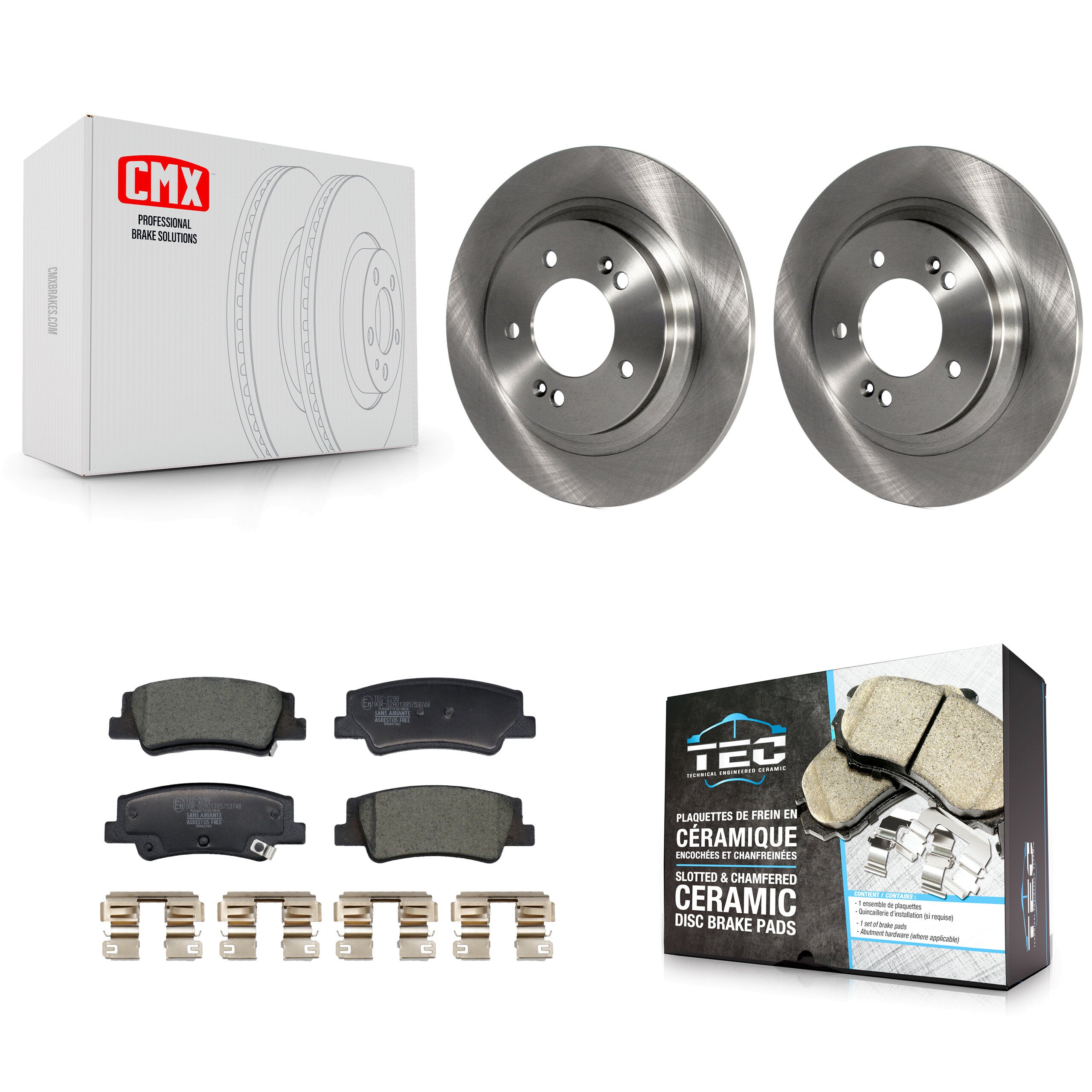 Rear Disc Brake Rotors And Ceramic Pads Kit For Hyundai Sonata Kia Niro EV K5 K8T-104528
