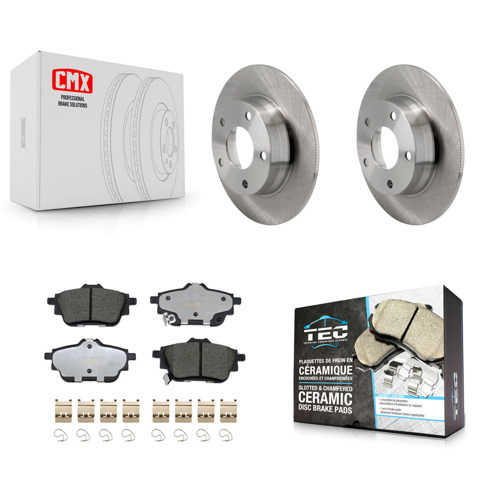 Rear Disc Brake Rotors And Ceramic Pads Kit For 2020-2023 Nissan Sentra rear brakes K8T-104529