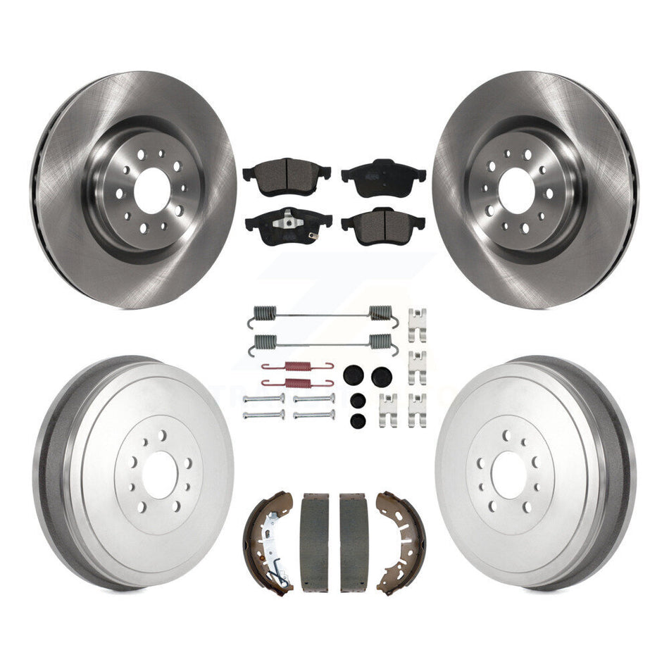 Front Rear Disc Brake Rotor Ceramic Pad & Drum Kit (7Pc) For 2015-2021 Ram ProMaster City K8T-104543