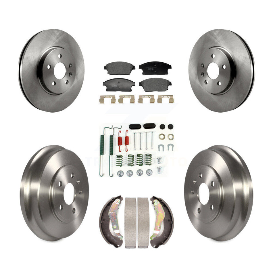 Front Rear Disc Brake Rotors Ceramic Pads And Drum Kit (7Pc) For Chevrolet Trax K8T-104548