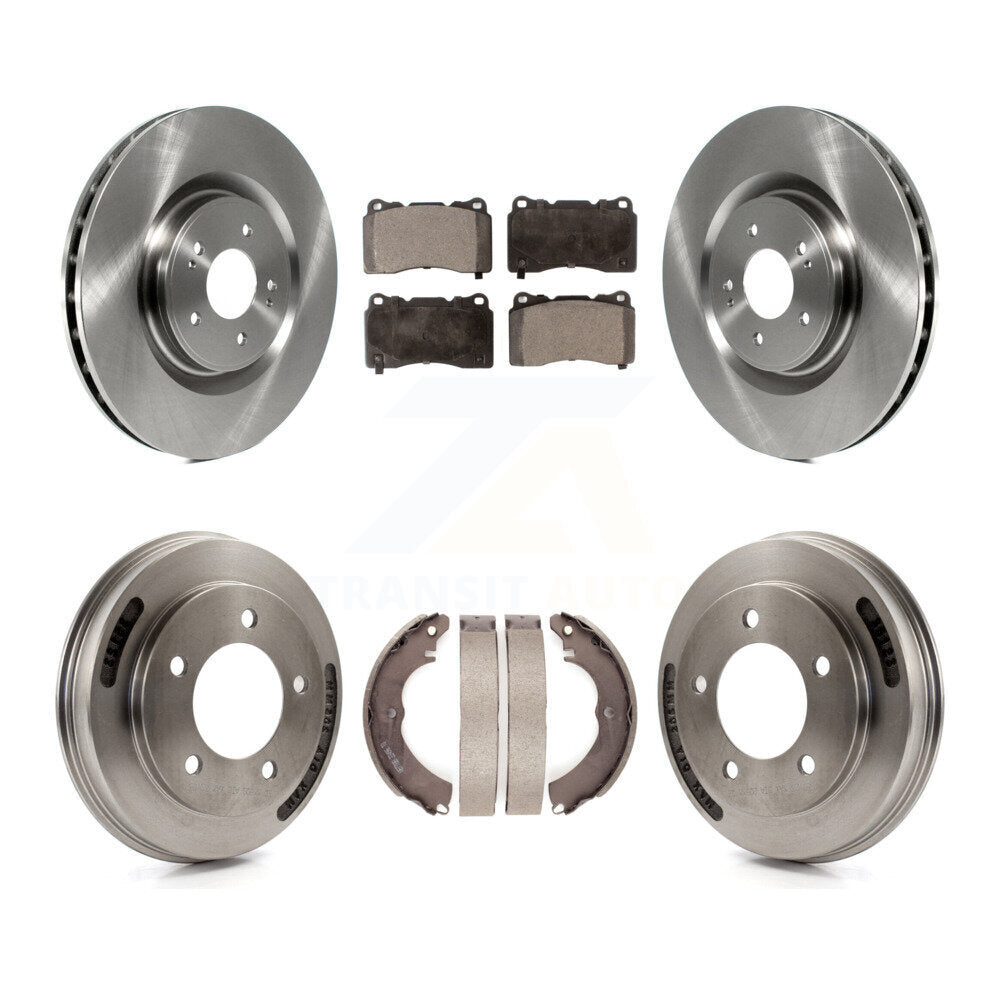 Front Rear Disc Brake Rotors Ceramic Pads And Drum Kit For Mitsubishi Lancer K8T-104552