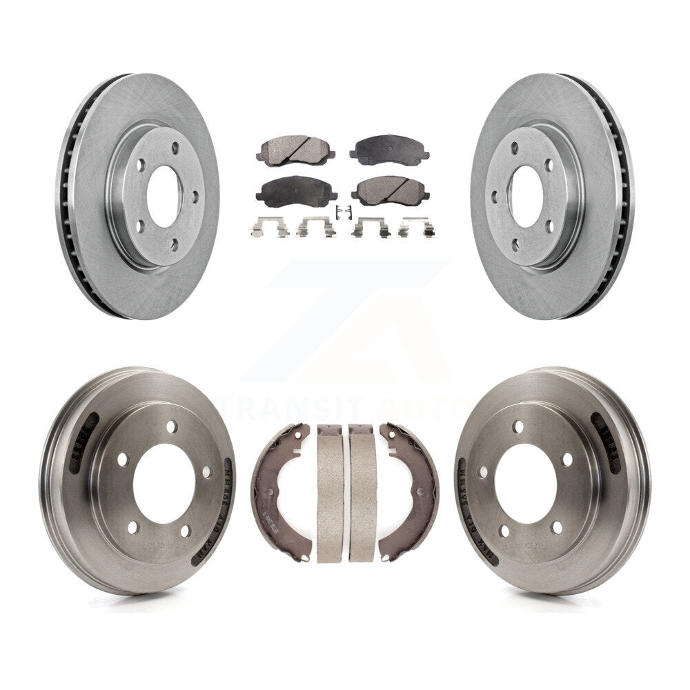 Front Rear Disc Brake Rotors Ceramic Pads And Drum Kit For Mitsubishi Lancer K8T-104553