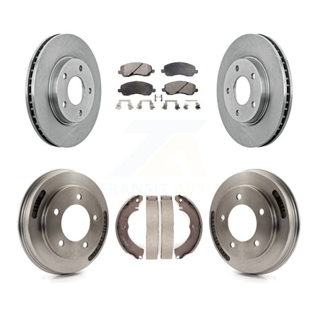 Front Rear Disc Brake Rotors Ceramic Pads And Drum Kit For Mitsubishi Lancer K8T-104553