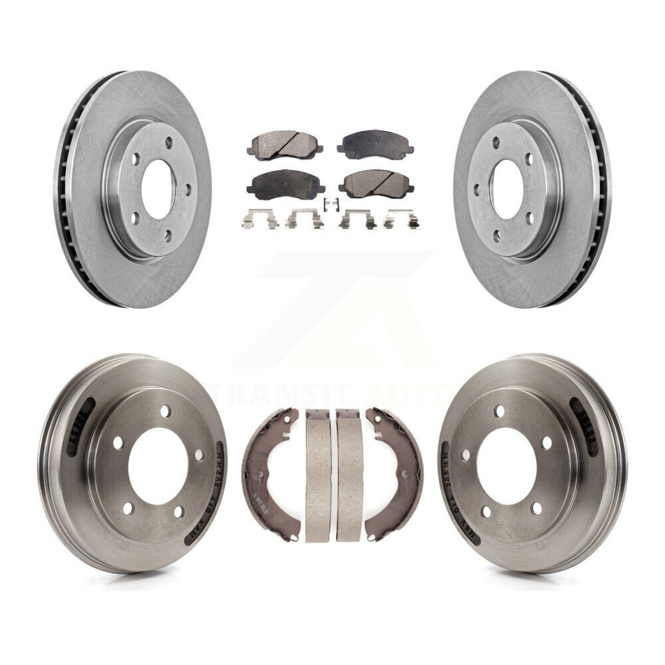 Front Rear Disc Brake Rotors Ceramic Pads And Drum Kit For Mitsubishi Lancer K8T-104553