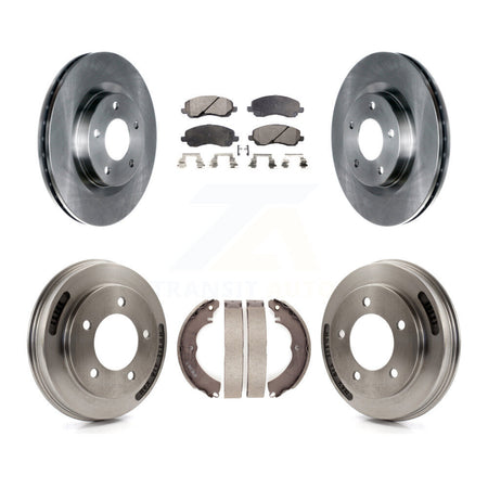 Front Rear Disc Brake Rotors Ceramic Pad And Drum Kit For 2008-2009 Mitsubishi Lancer GTS K8T-104554
