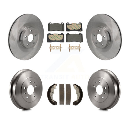 Front Rear Disc Brake Rotors Ceramic Pads And Drum Kit For 2016-2018 Ford Focus RS K8T-104555