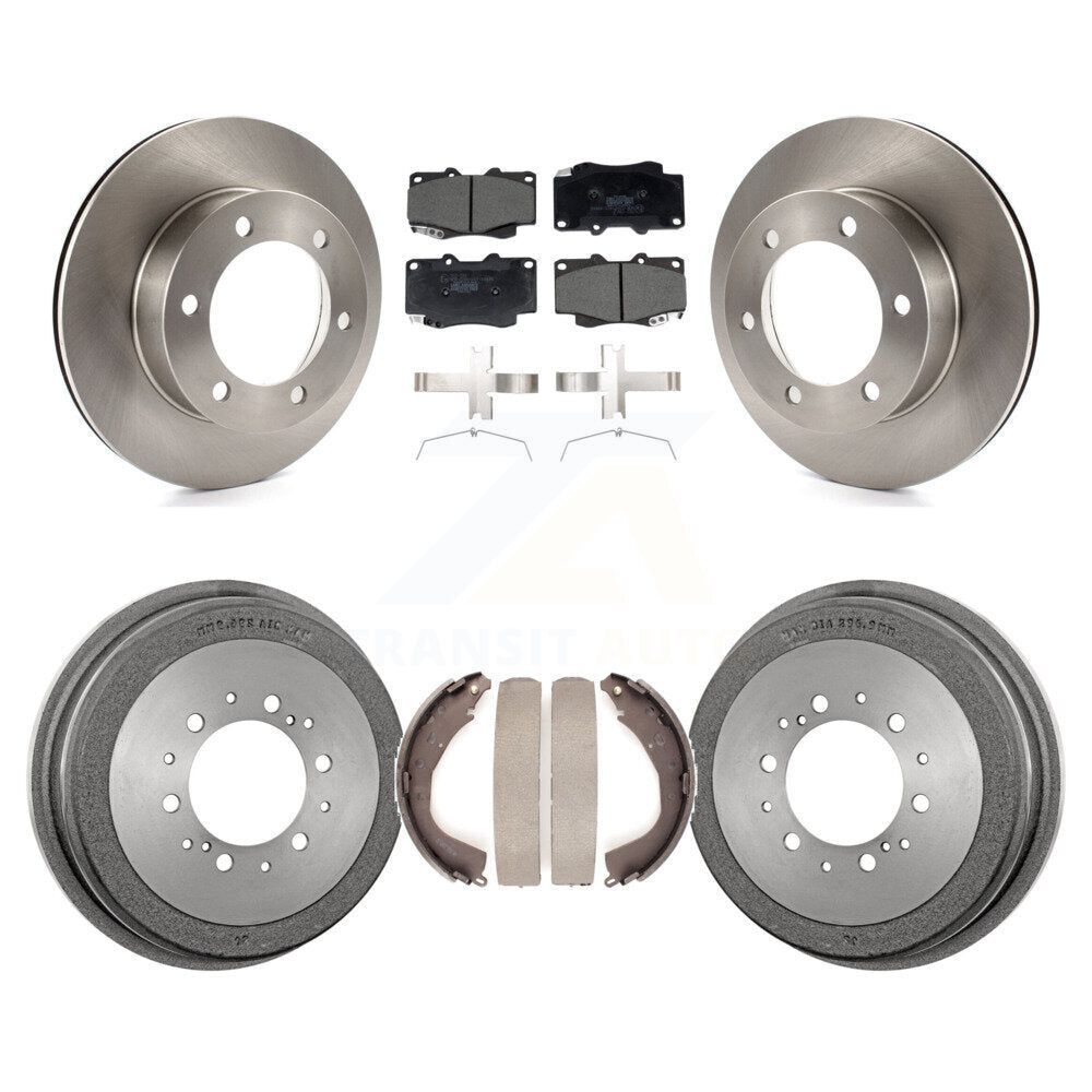 Front Rear Disc Brake Rotors Ceramic Pads And Drum Kit For Toyota Tacoma K8T-104559