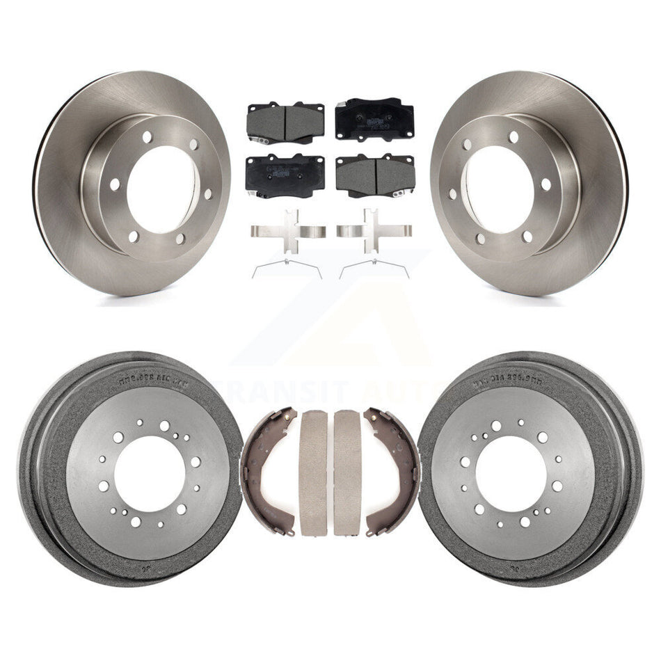 Front Rear Disc Brake Rotors Ceramic Pads And Drum Kit For Toyota Tacoma K8T-104559