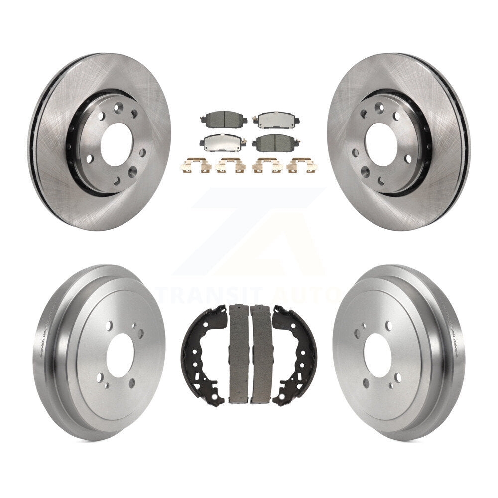 Front Rear Brake Rotors Ceramic Pad Drum Kit For Nissan Kicks SV SR with Disc rear brakes K8T-104561