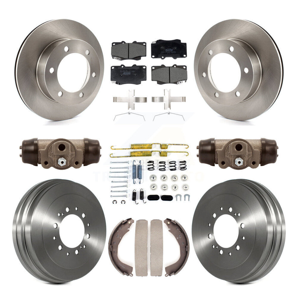 Front Rear Disc Brake Rotors Ceramic Pads And Drum Kit (9Pc) For Toyota Tacoma K8T-104565