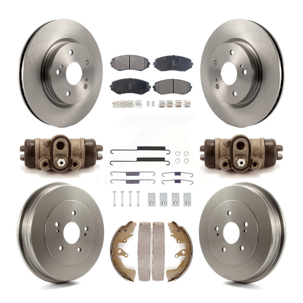 Front Rear Disc Brake Rotors Ceramic Pads And Drum Kit (9Pc) For Suzuki Grand Vitara K8T-104567