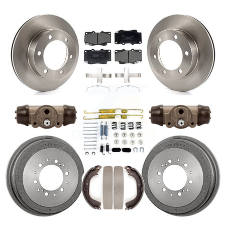 Front Rear Brake Rotor Ceramic Pad And Drum Kit (9Pc) For Toyota Tacoma With 6 Lug Wheels K8T-104568