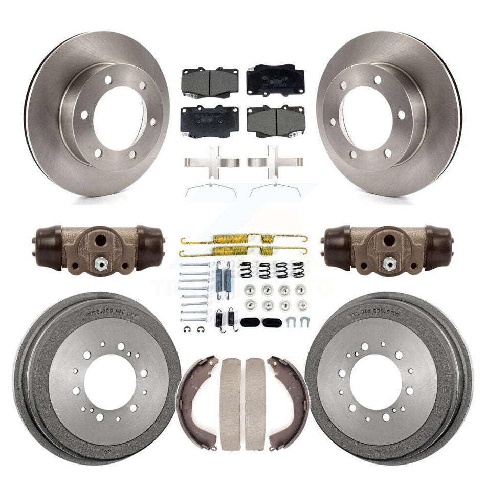 Front Rear Disc Brake Rotors Ceramic Pads And Drum Kit (9Pc) For Toyota Tacoma K8T-104569