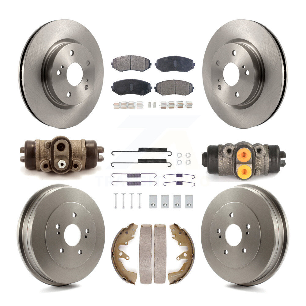 Front Rear Disc Brake Rotors Ceramic Pads And Drum Kit (9Pc) For 2008 Suzuki Grand Vitara K8T-104570