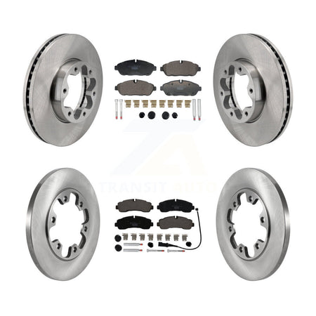 Front Rear Brake Rotor & Ceramic Pad Kit For 20-21 Ford Transit-350 AWD With 6 Lug Wheels K8T-104585