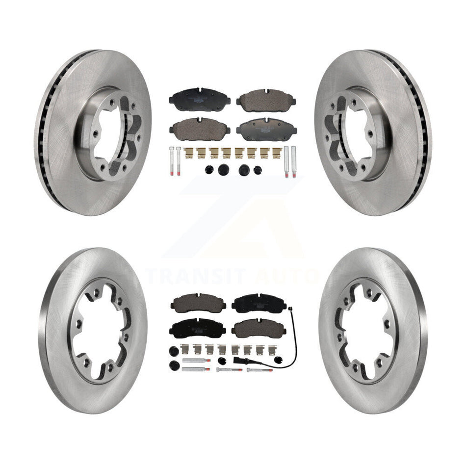 Front Rear Brake Rotor & Ceramic Pad Kit For 20-21 Ford Transit-350 AWD With 6 Lug Wheels K8T-104585