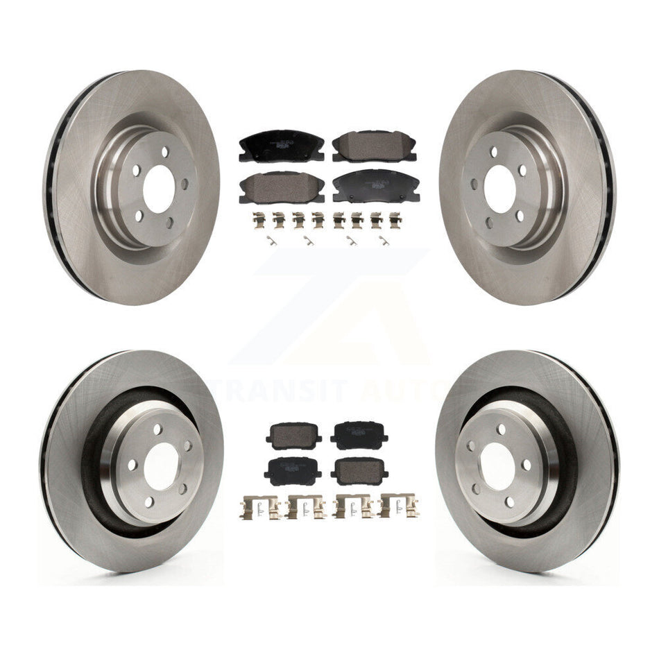 Front Rear Brake Rotors Ceramic Pad Kit For Dodge Charger With 370mm Diameter Rotor K8T-104594