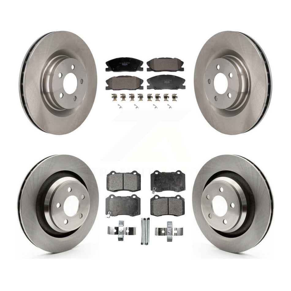 Front Rear Brake Rotors Ceramic Pad Kit For Dodge Charger With 370mm Diameter Rotor K8T-104595