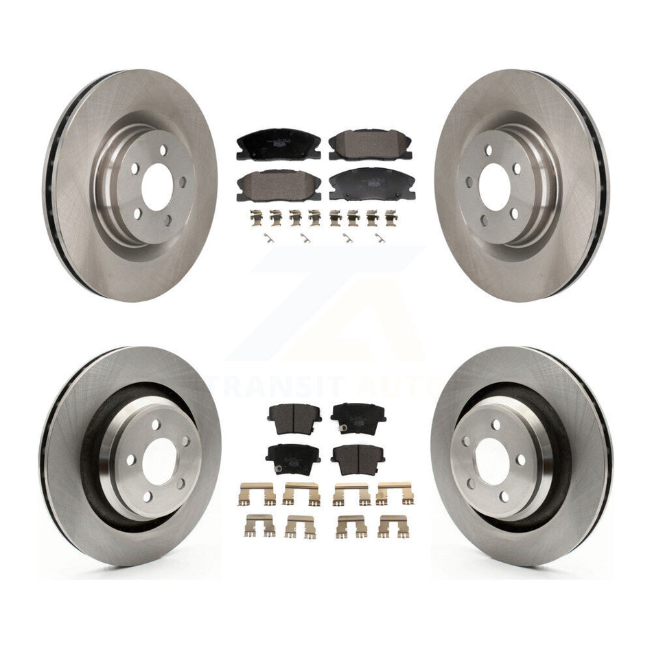 Front Rear Brake Rotor Ceramic Pad Kit For 2015 Dodge Charger R/T Scat Pack with RWD 6.4L K8T-104597