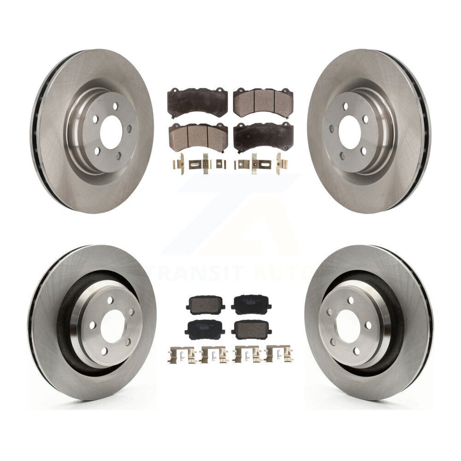 Front Rear Brake Rotors Ceramic Pad Kit For Dodge Charger With 370mm Diameter Rotor K8T-104598