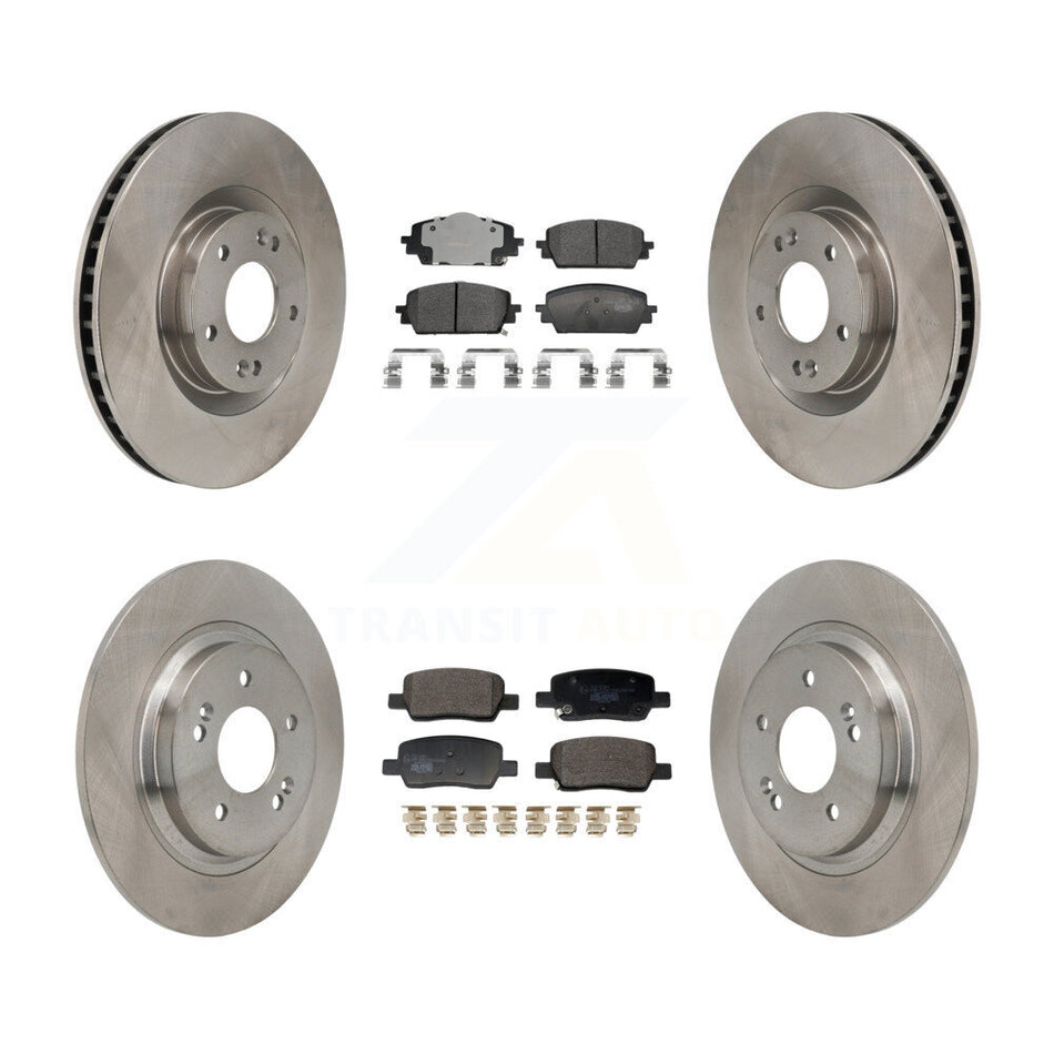 Front Rear Disc Brake Rotor & Ceramic Pad Kit For Hyundai Santa Fe Kia Sorento GAS engine K8T-104605