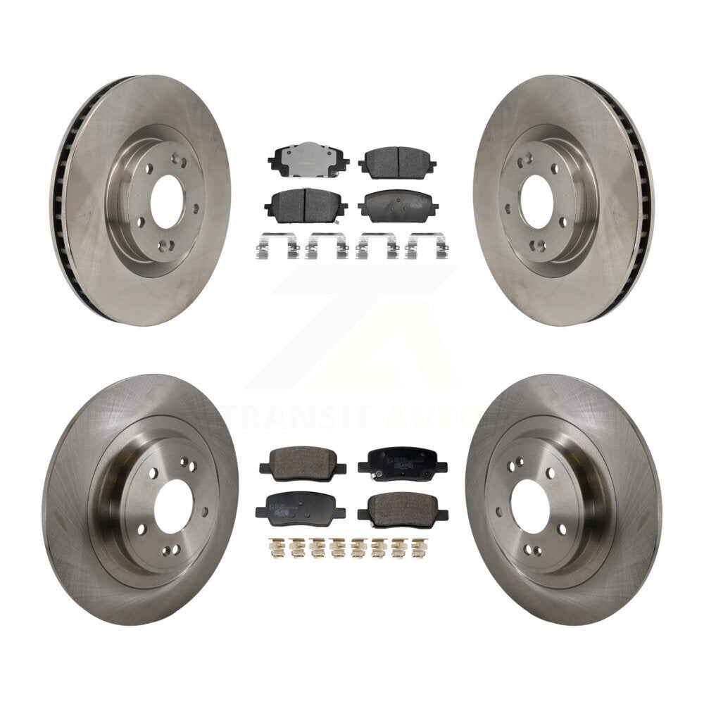 Front Rear Disc Brake Rotors And Ceramic Pads Kit For Hyundai Santa Cruz Kia Sorento K8T-104607