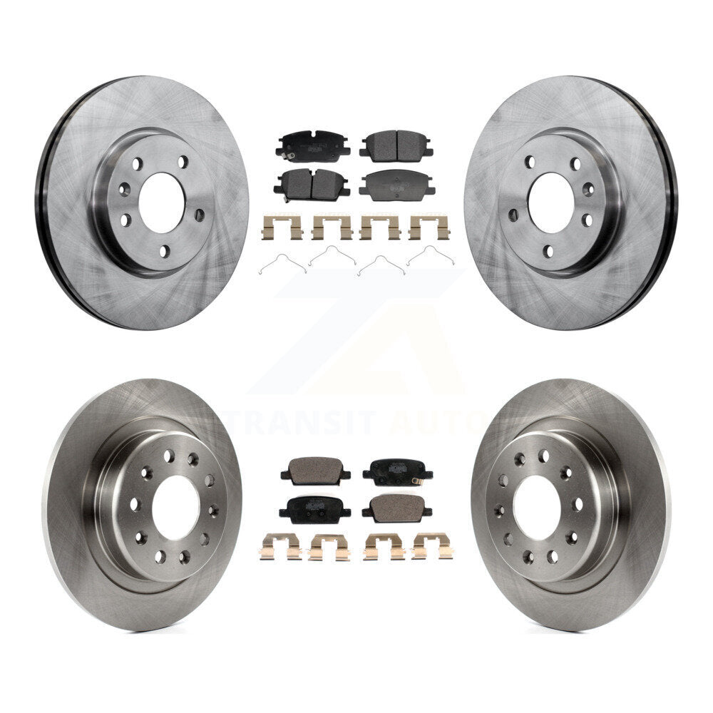 Front Rear Brake Rotor And Ceramic Pad Kit For Chevrolet Malibu With Manual Parking K8T-104616