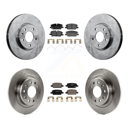 Front Rear Brake Rotor And Ceramic Pad Kit For Chevrolet Malibu With Manual Parking K8T-104616