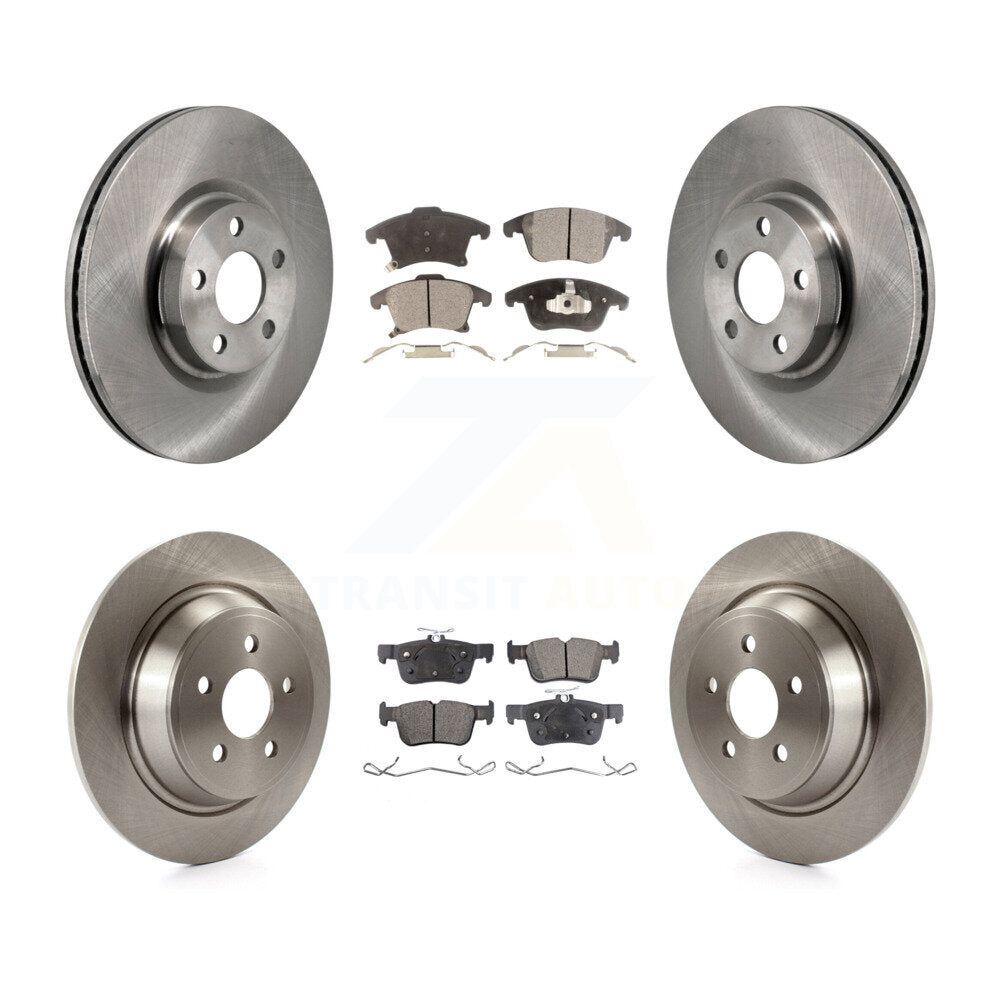 Front Rear Disc Brake Rotors And Ceramic Pads Kit For 2017-2020 Lincoln MKZ 2.0L K8T-104617