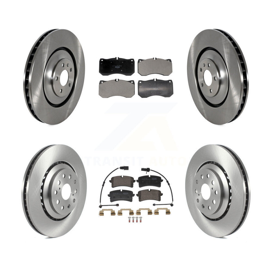 Front Rear Disc Brake Rotors And Ceramic Pads Kit For Audi S8 S7 K8T-104636