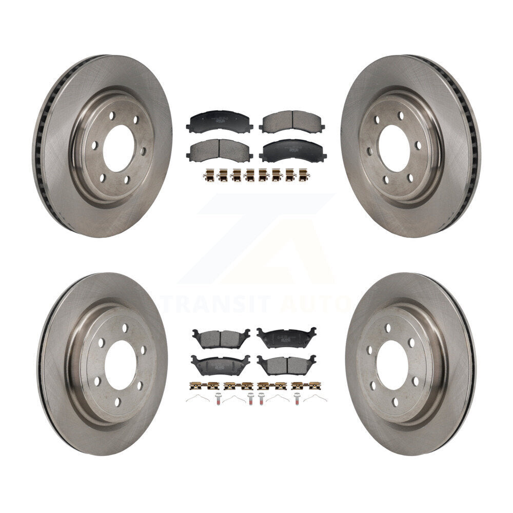 Front Rear Disc Brake Rotor & Ceramic Pad Kit For Ford F-150 Expedition Lincoln Navigator K8T-104639