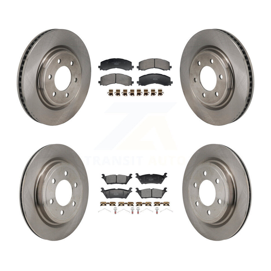 Front Rear Disc Brake Rotor & Ceramic Pad Kit For Ford F-150 Expedition Lincoln Navigator K8T-104639