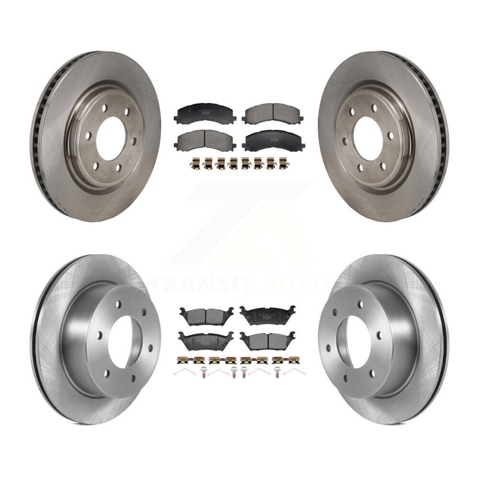 Front Rear Disc Brake Rotors And Ceramic Pads Kit For 2022-2023 Ford Bronco 3.0L K8T-104640