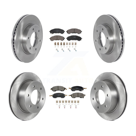 Front Rear Disc Brake Rotors And Ceramic Pads Kit For Ford Bronco K8T-104641