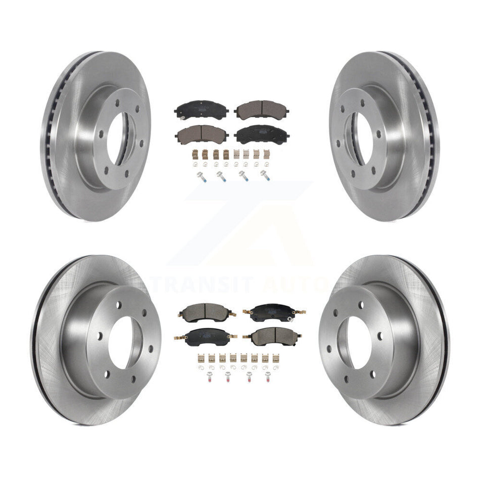 Front Rear Disc Brake Rotors And Ceramic Pads Kit For Ford Bronco K8T-104641