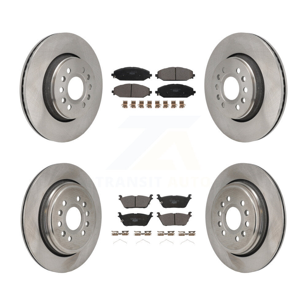 Front Rear Disc Brake Rotors And Ceramic Pads Kit For Ram 1500 Jeep Wagoneer Grand L K8T-104648