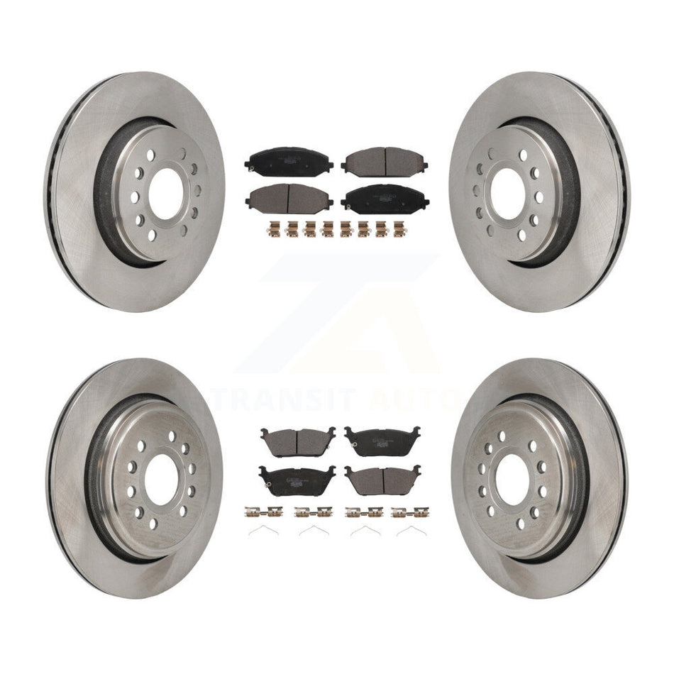 Front Rear Disc Brake Rotors And Ceramic Pads Kit For Ram 1500 Jeep Wagoneer Grand L K8T-104648