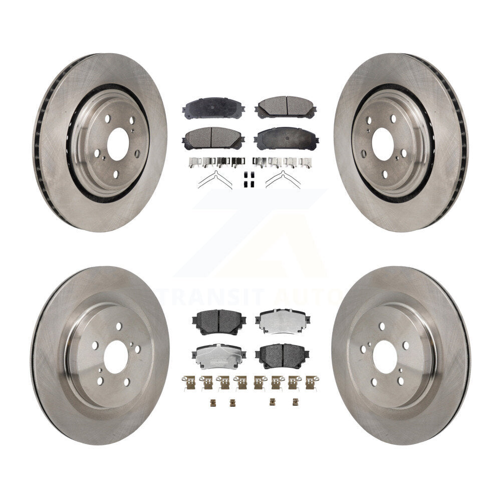 Front Rear Disc Brake Rotors And Ceramic Pads Kit For 2020-2022 Toyota Highlander K8T-104658