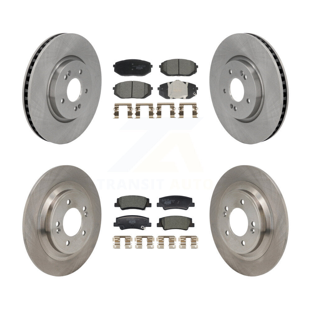 Front Rear Disc Brake Rotors And Ceramic Pads Kit For Hyundai Tucson Kia Sportage K8T-104667