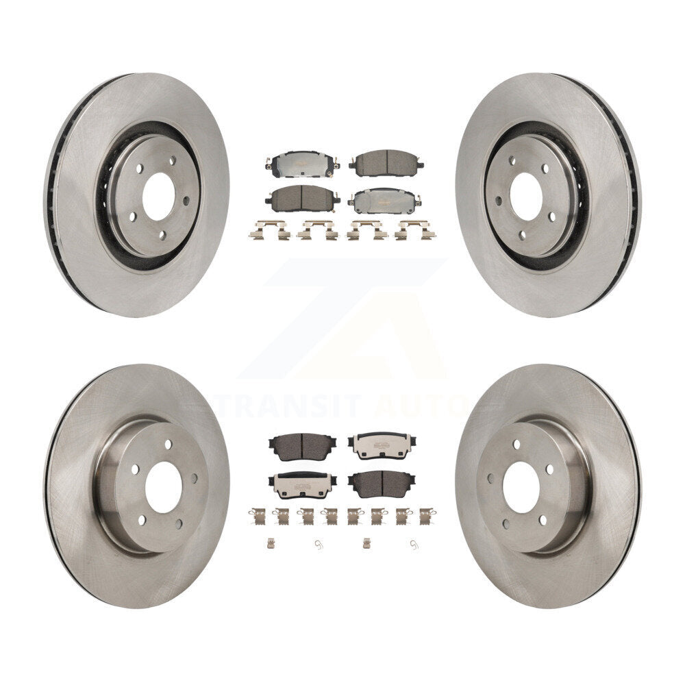 Front Rear Brake Rotors & Ceramic Pad Kit For Mitsubishi Outlander Nissan Pathfinder QX60 K8T-104668