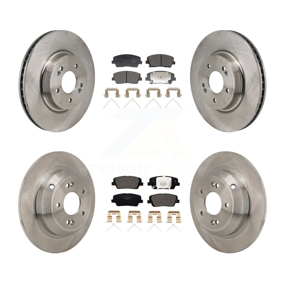 Front Rear Disc Brake Rotors And Ceramic Pads Kit For Genesis G70 Kia Stinger K8T-104677
