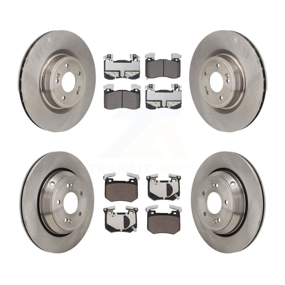 Front Rear Brake Rotors Ceramic Pad Kit For 22 Genesis G70 With 330mm Diameter Rotor K8T-104678