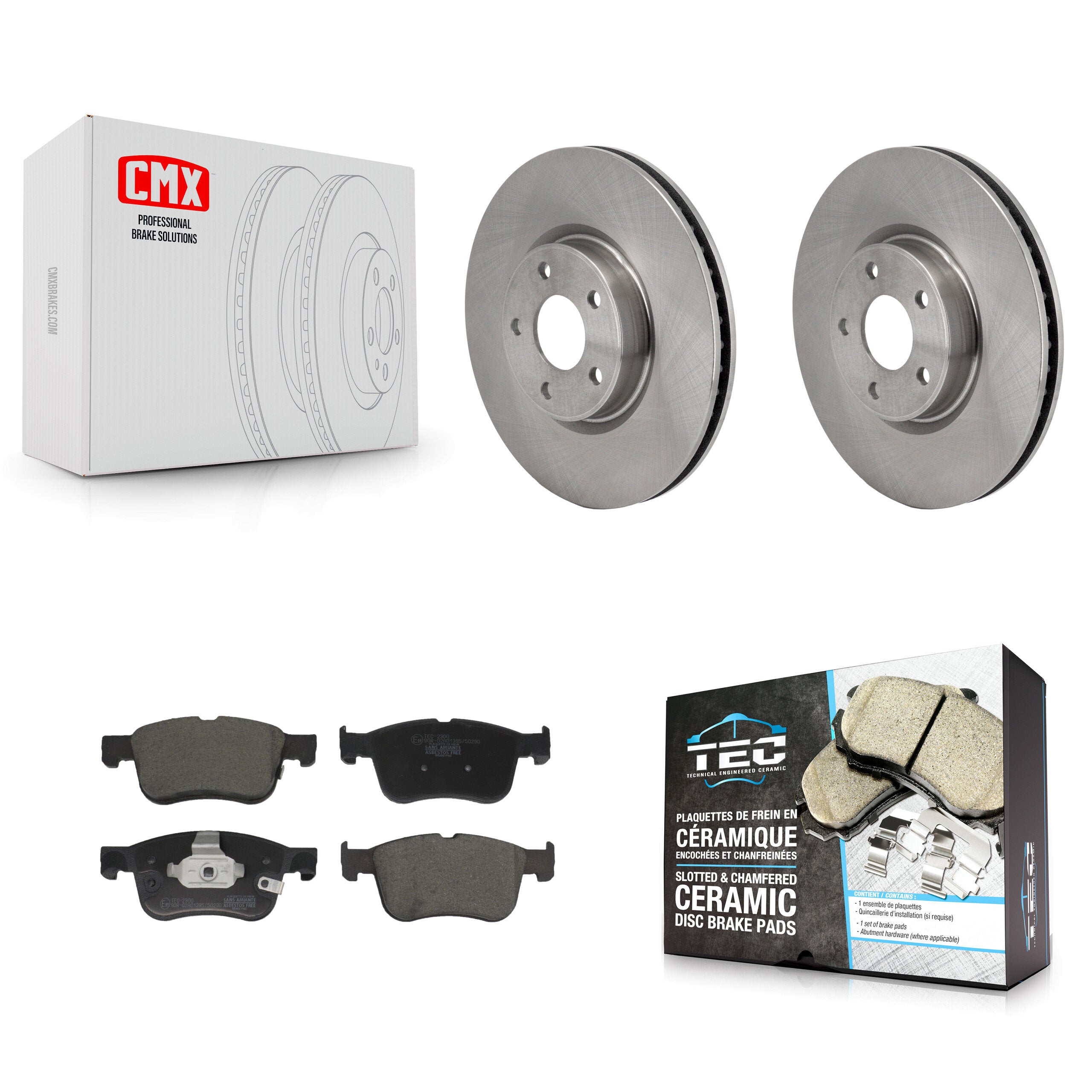Front Disc Brake Rotors And Ceramic Pads Kit For Ford Escape Bronco Sport Lincoln Corsair K8T-104681