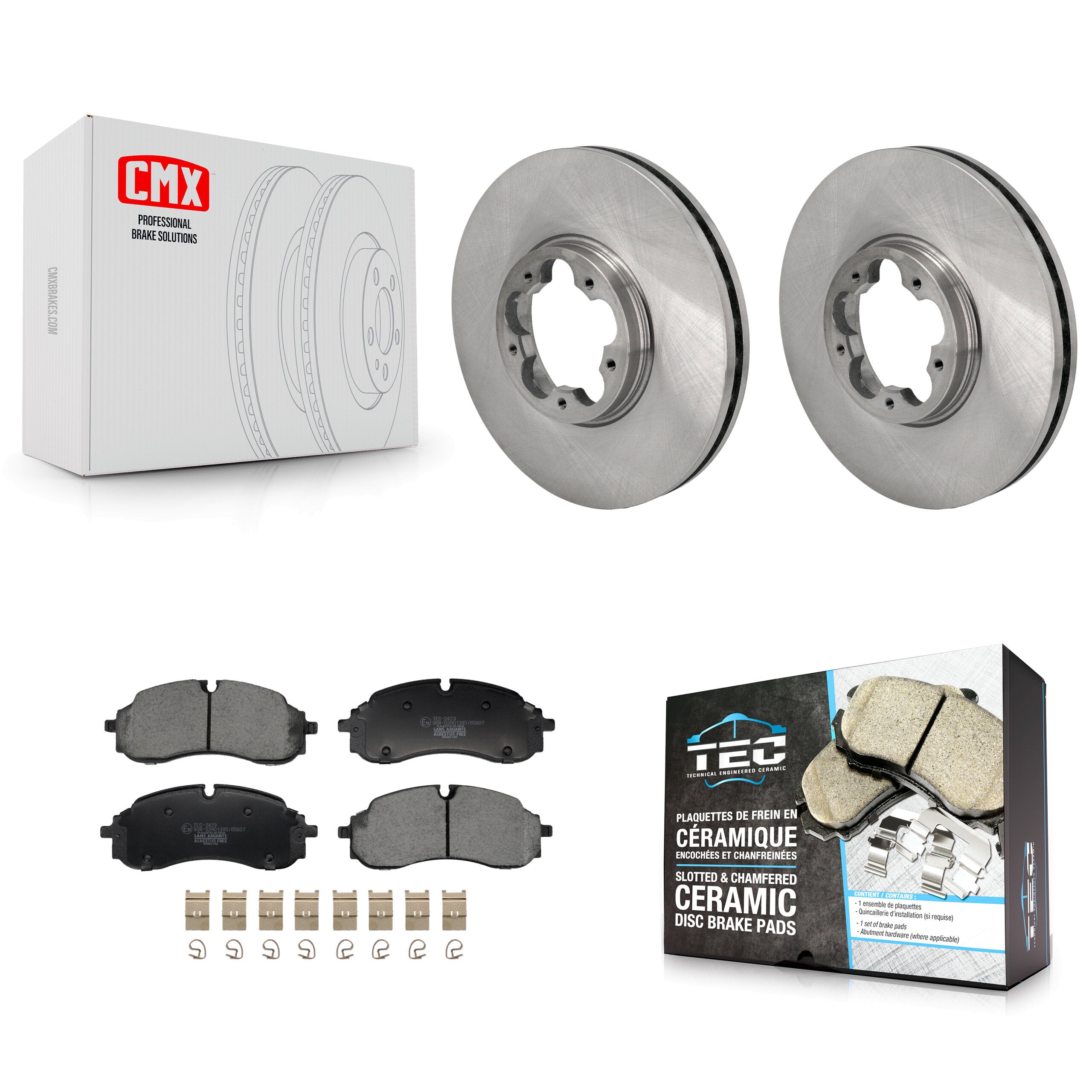 Front Brake Rotors Ceramic Pad Kit For Ford Transit-250 Transit-350 E-Transit Transit-150 K8T-104685