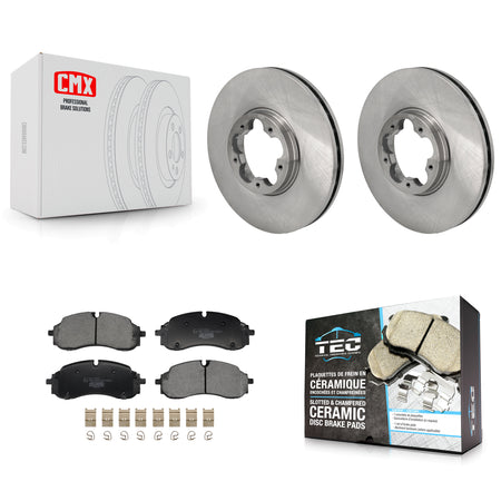 Front Brake Rotors Ceramic Pad Kit For Ford Transit-250 Transit-350 E-Transit Transit-150 K8T-104685