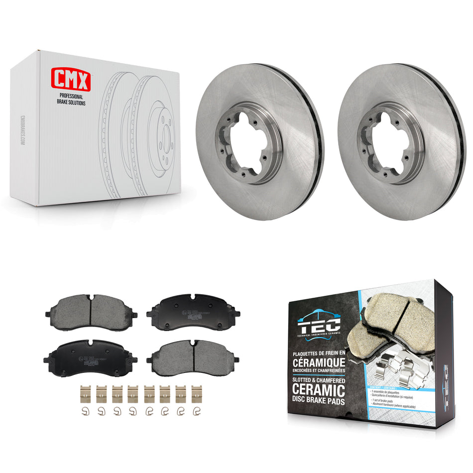 Front Brake Rotors Ceramic Pad Kit For Ford Transit-250 Transit-350 E-Transit Transit-150 K8T-104685
