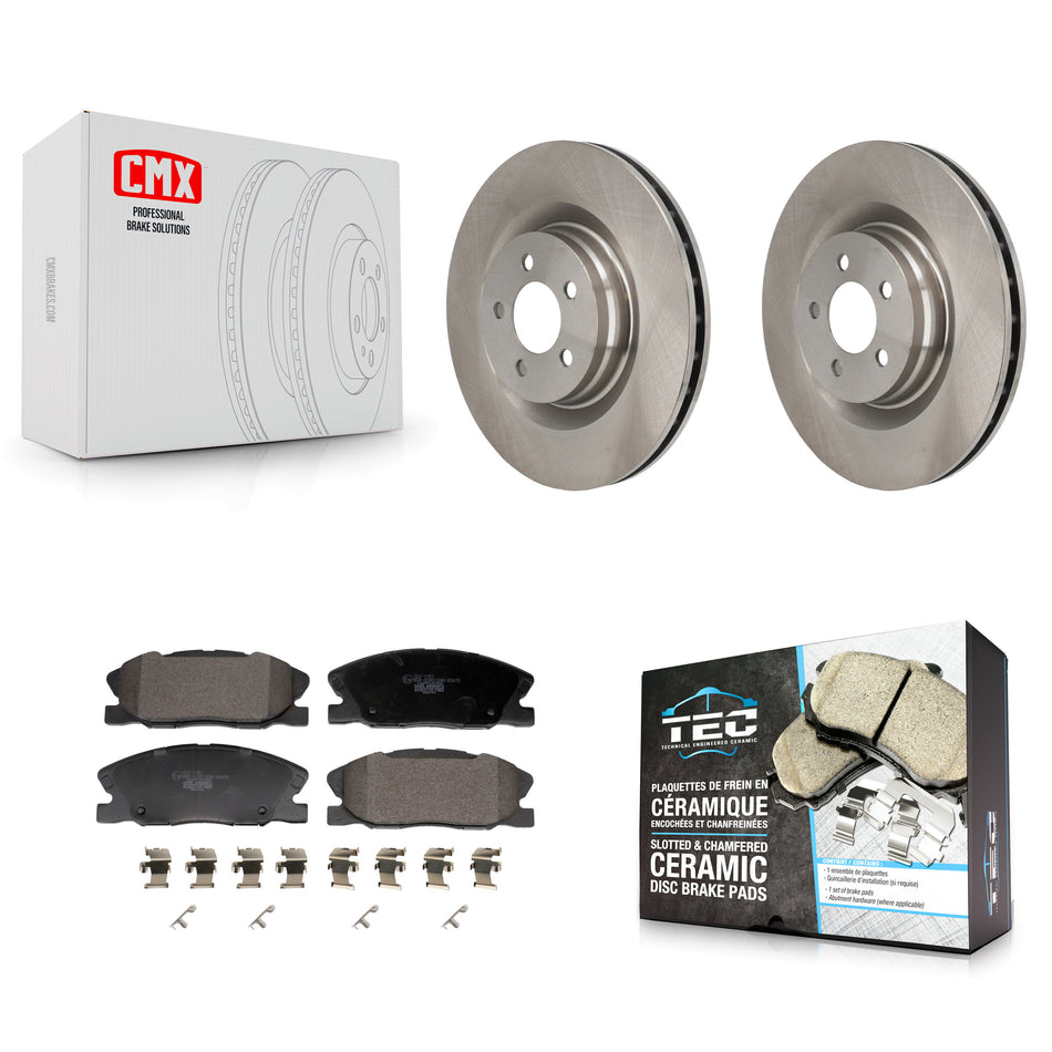Front Disc Brake Rotors Ceramic Pad Kit For Dodge Charger With 370mm Diameter Rotor K8T-104687