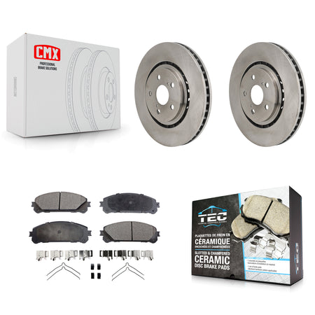 Front Brake Rotor Ceramic Pad Kit For Toyota Sienna RAV4 Prime bZ4X Subaru Solterra Lexus K8T-104688