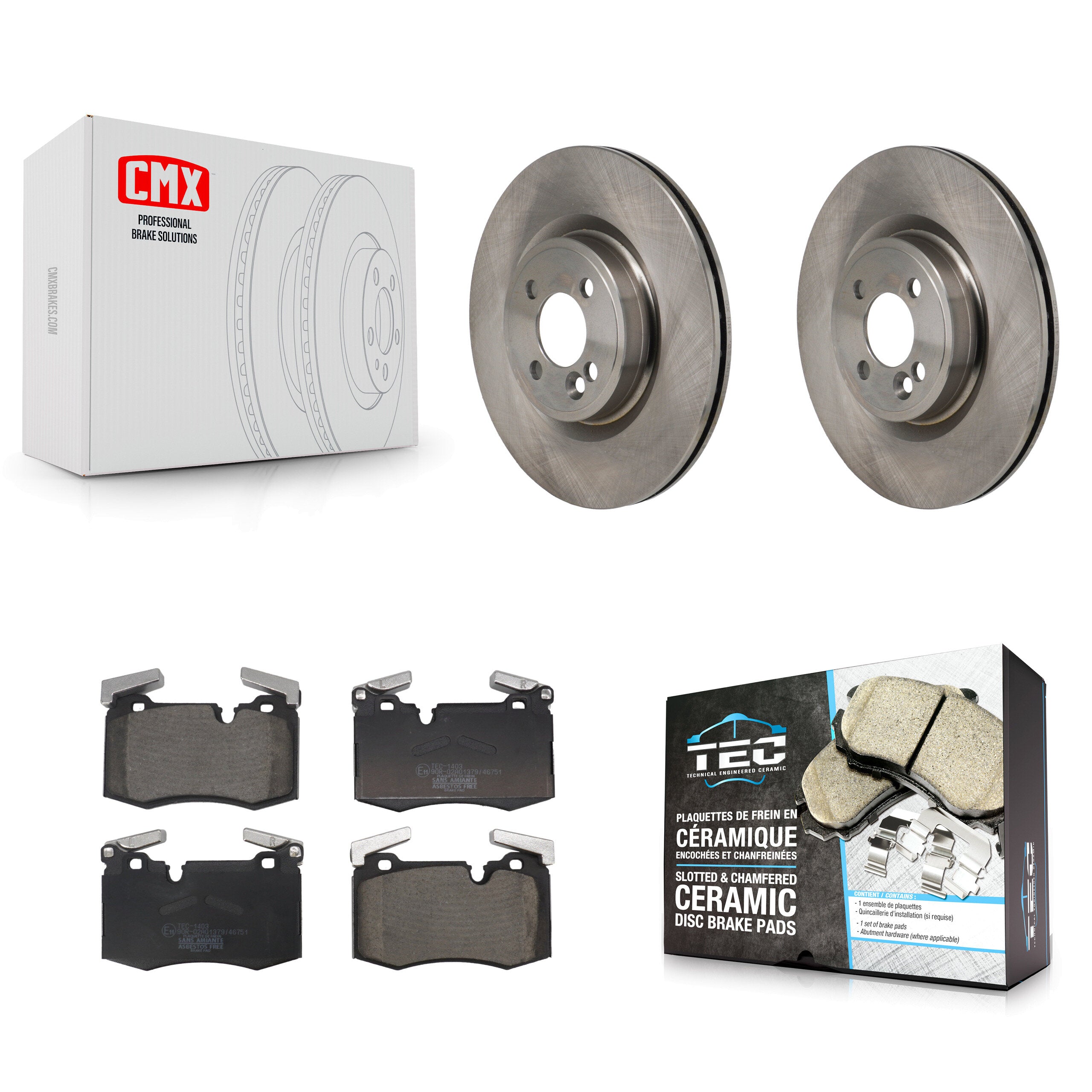 Front Disc Brake Rotors & Ceramic Pad Kit For Mini Cooper With 316mm Diameter Rotor K8T-104691